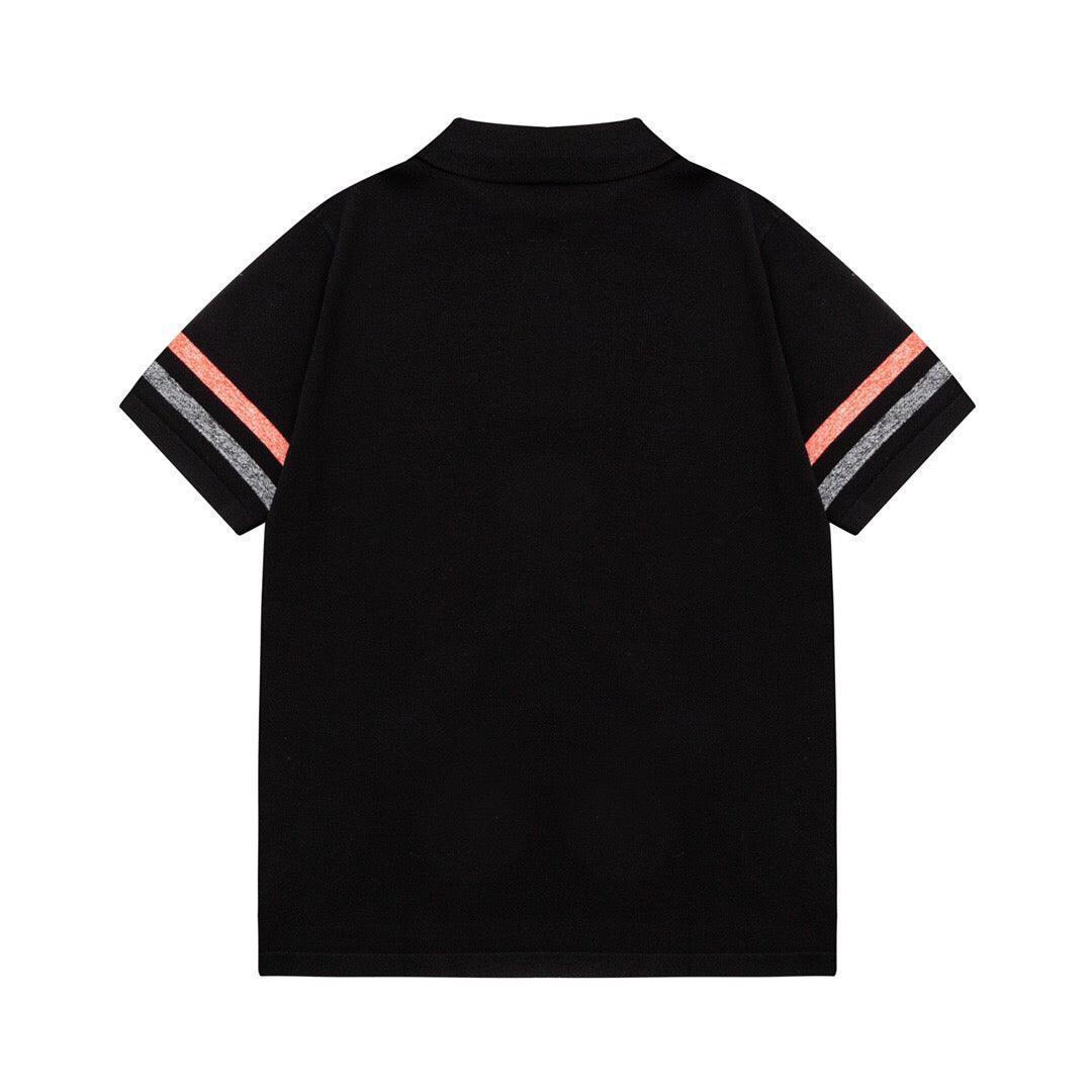 Thom Browne Black T-Shirt with Collar - SleekGait