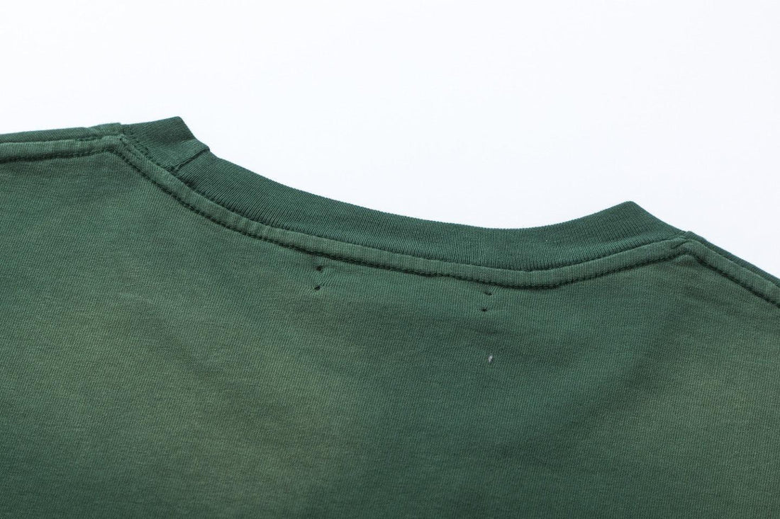 Amiri Lion Green T-Shirt Without Collar - SleekGait