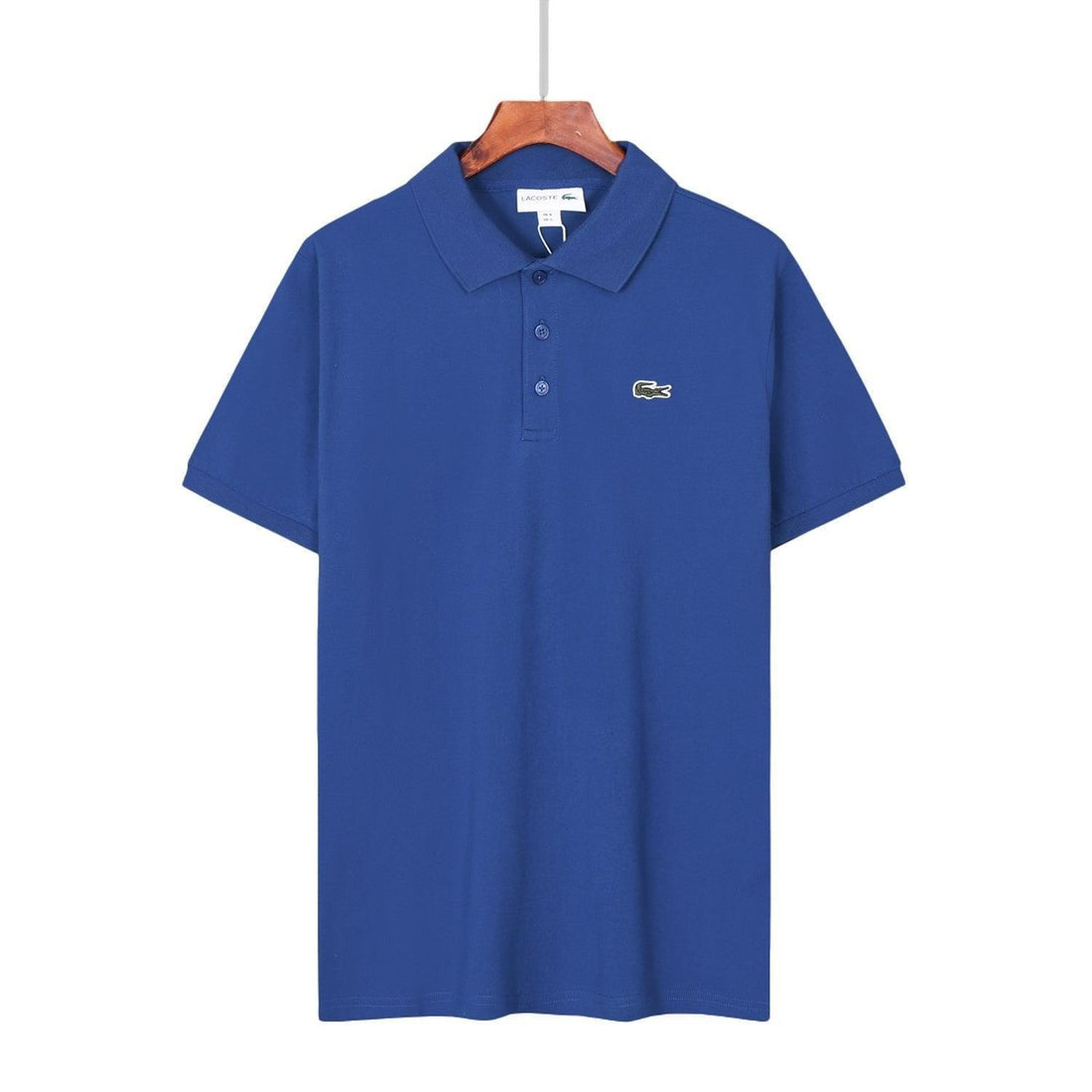 Lacoste Blue T-Shirt with Collar - SleekGait