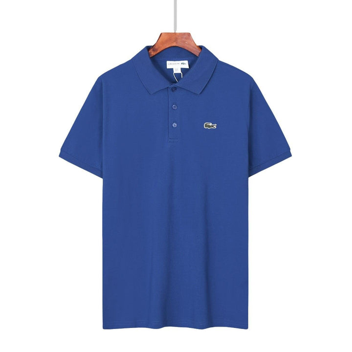 Lacoste Blue T-Shirt with Collar - SleekGait