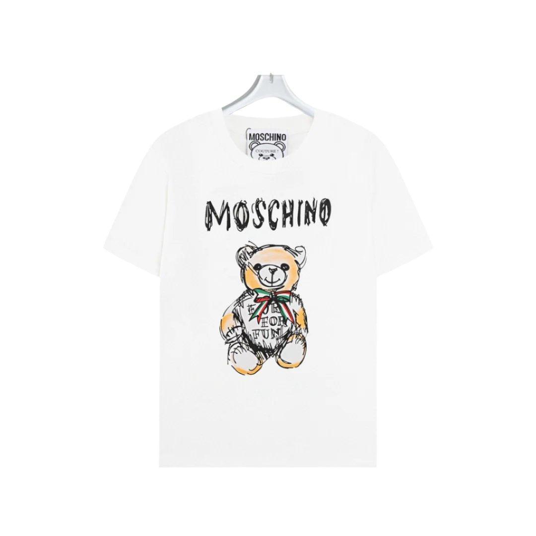 Moschino Teddy Bear T-Shirt Without Collar 'White' - SleekGait