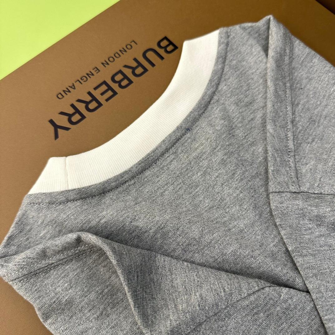 Burberry T-Shirt Without Collar 'Grey' - SleekGait