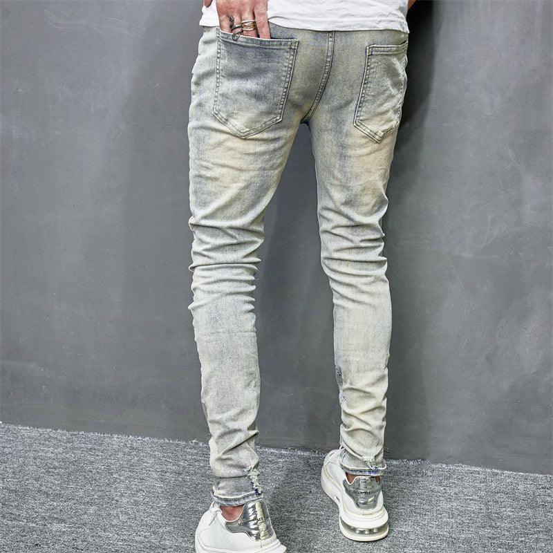 Men's Skinny Motorcycle Jeans - Skinny Motorcycle Jeans Men's Fashion - SleekGait