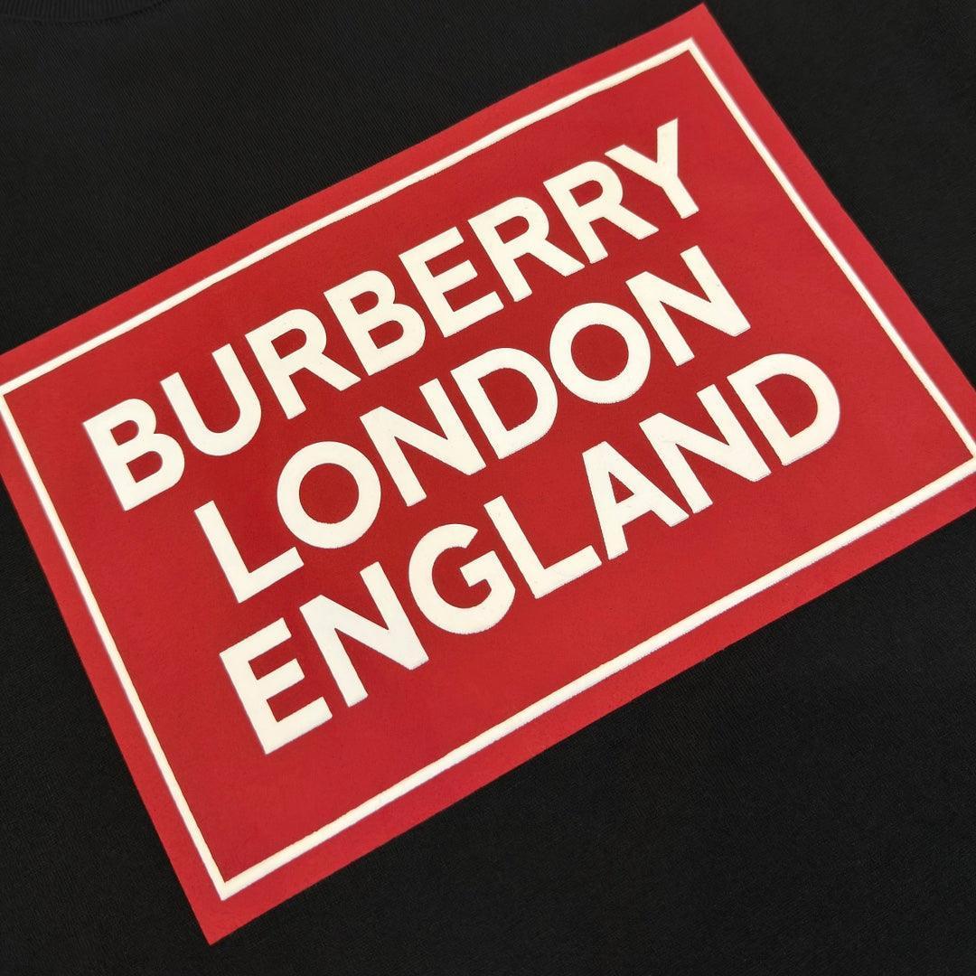 Burberry Black & Red T-Shirt Without Collar - SleekGait