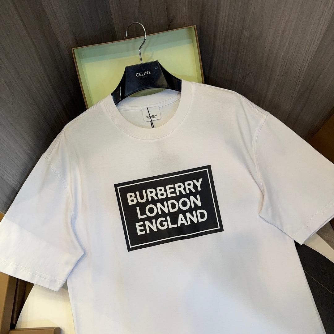 Burberry White T-Shirt Without Collar - SleekGait