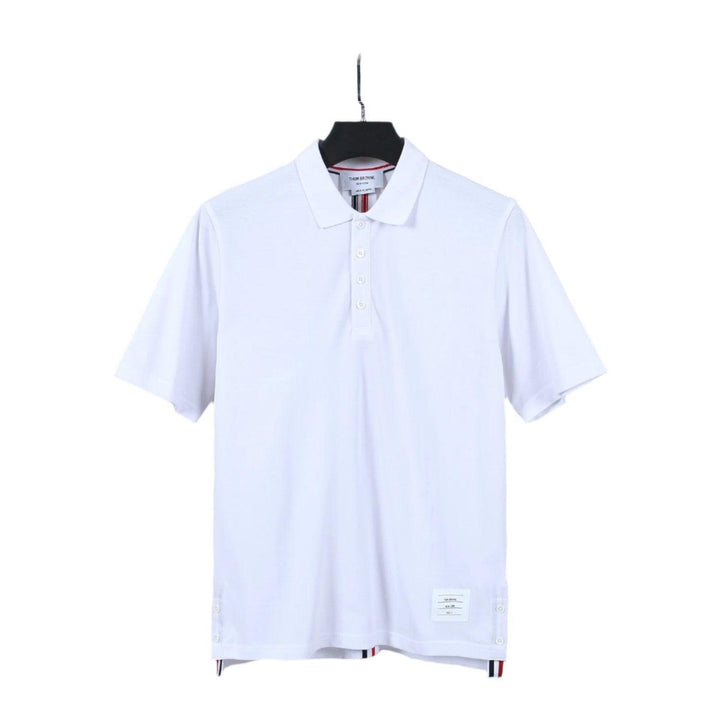 Thom Browne White T-Shirt with Collar - SleekGait