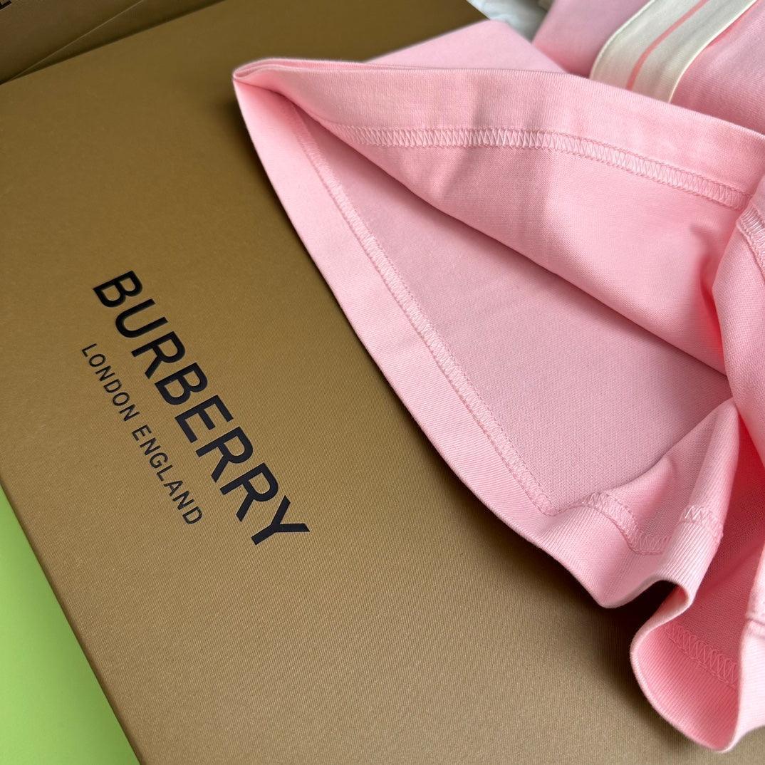 Burberry Pink T-Shirt Without Collar - SleekGait