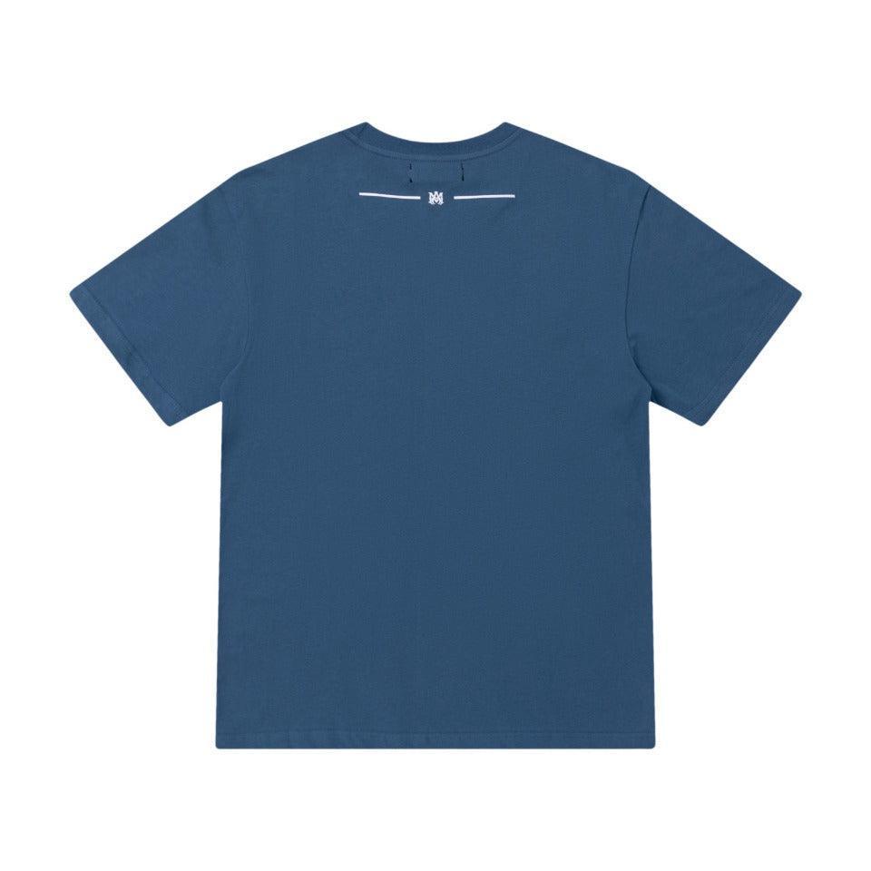 Amiri Blue T-Shirt Without Collar - SleekGait