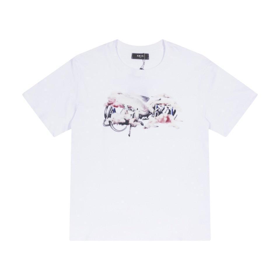 Amiri White T-Shirt Without Collar - SleekGait