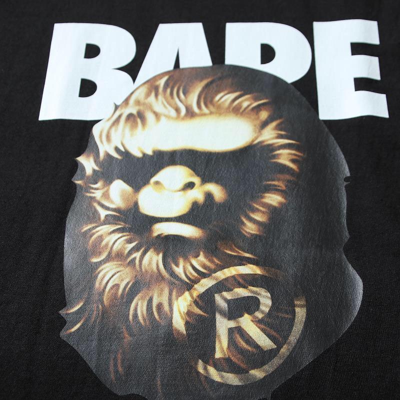 Bathing Ape Black T-Shirt without Collar - SleekGait