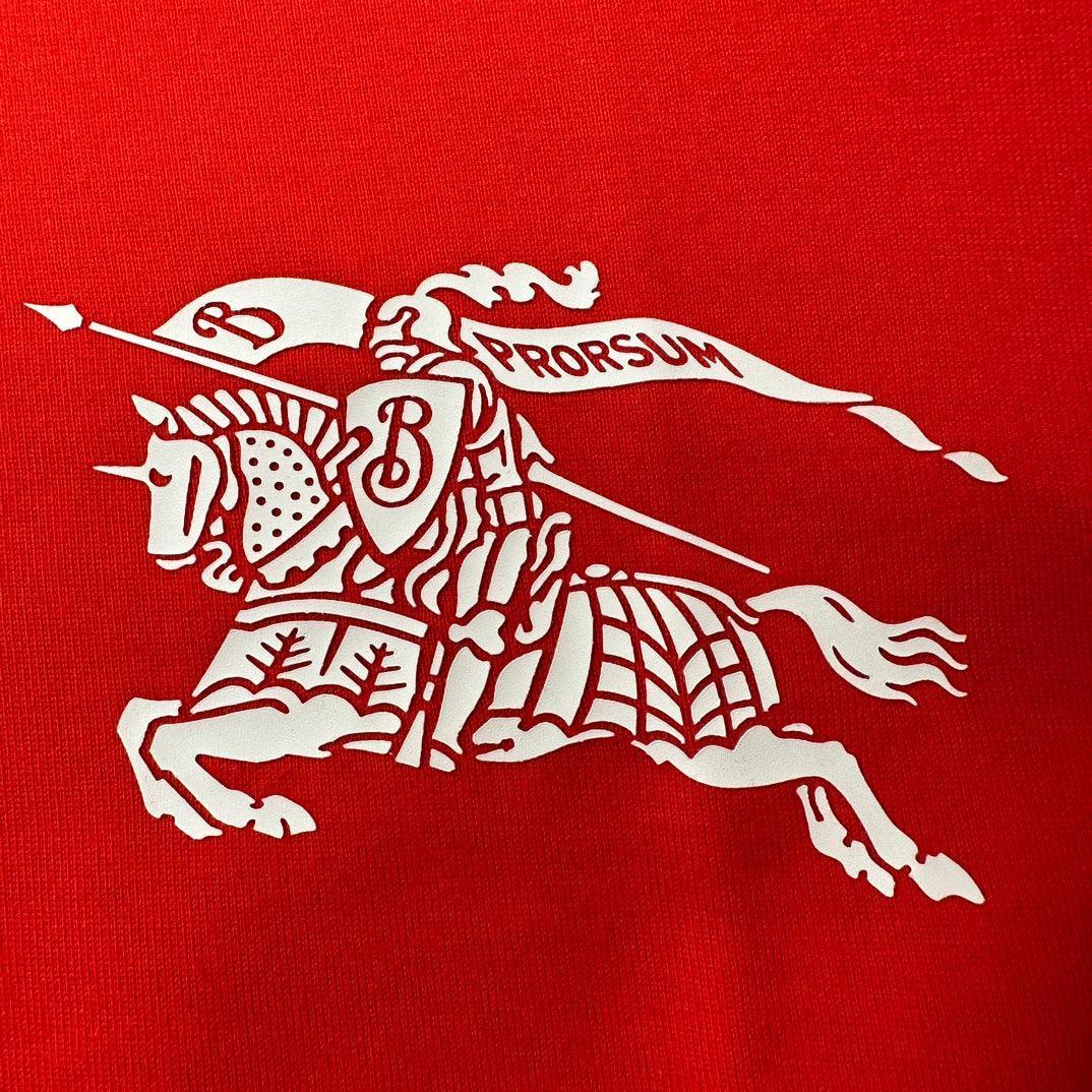 Burberry Red T-Shirt Without Collar - SleekGait