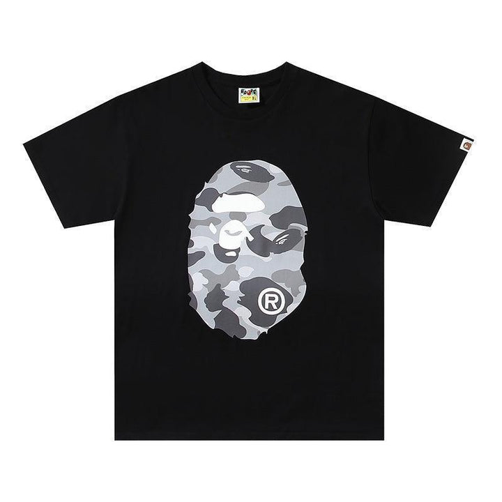 Bathing Ape Black T-Shirt without Collar - SleekGait