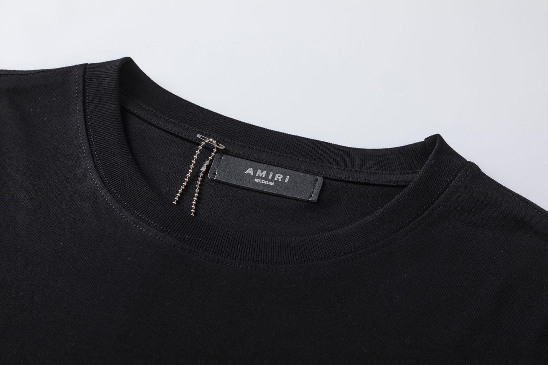 Amiri Black T-Shirt Without Collar - SleekGait