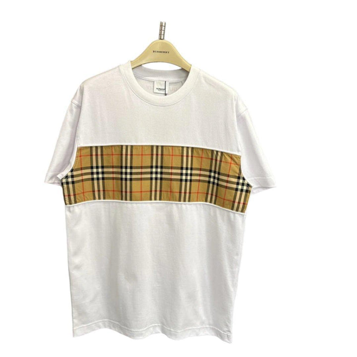 Burberry T-Shirt Without Collar 'White & Beige' - SleekGait