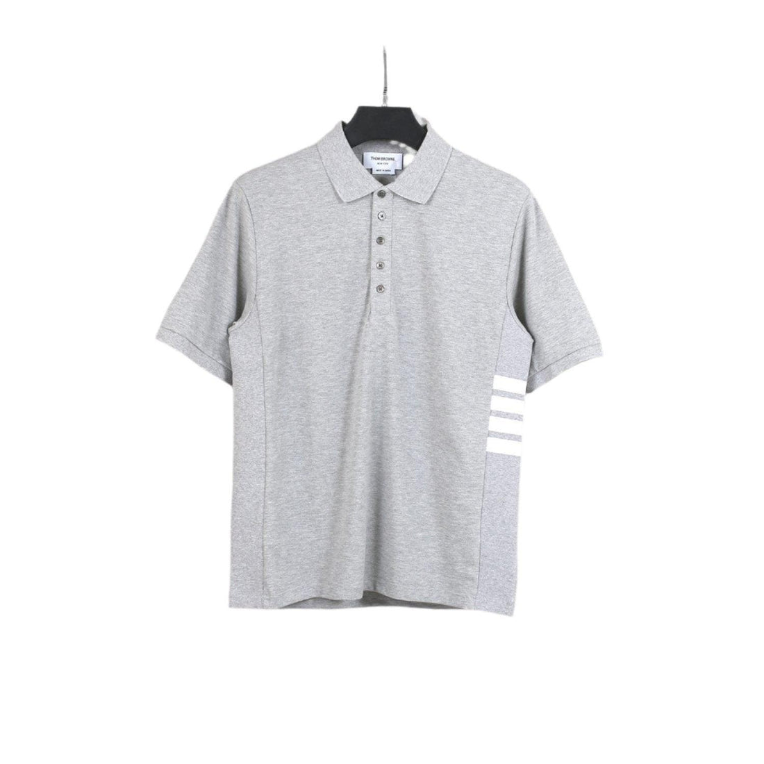 Thom Browne Grey T-Shirt with Collar - SleekGait