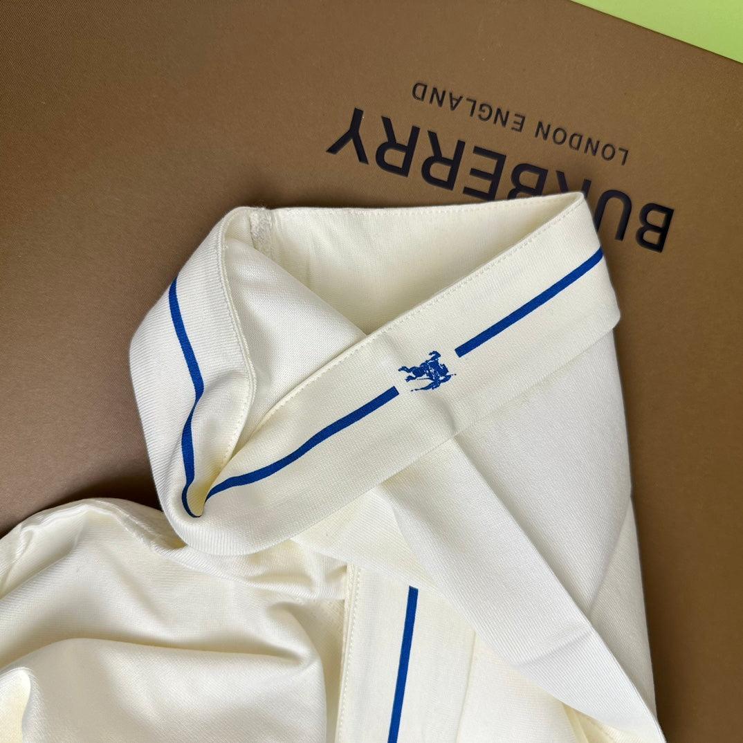 Burberry Cream T-Shirt Without Collar - SleekGait