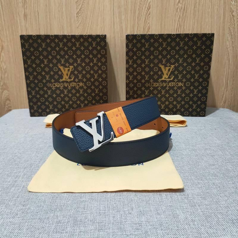 Louis Vuitton Double Belt 'Brown/Blue'