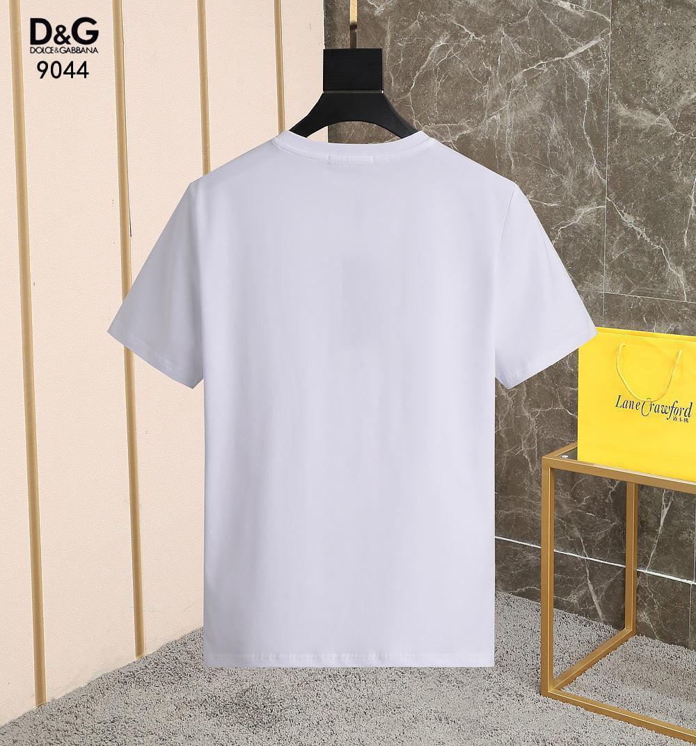 Dolce & Gabbana T-Shirt Without Collar 'White & Black' - SleekGait