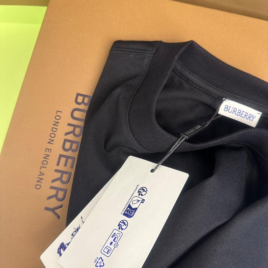 Burberry Black T-Shirt Without Collar - SleekGait