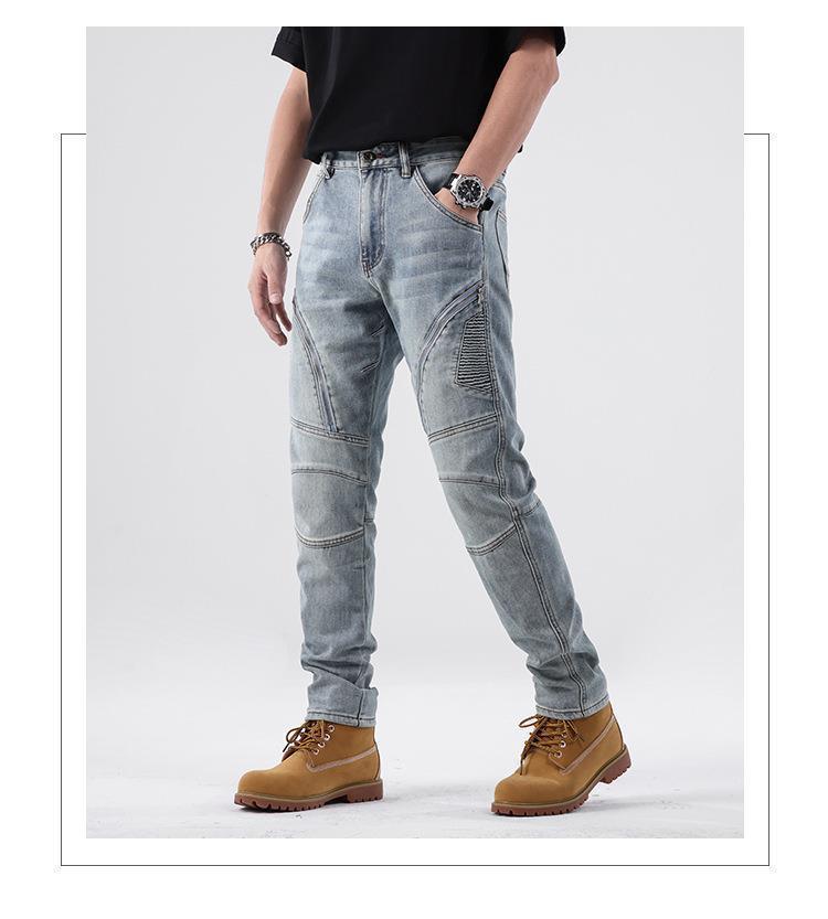 Men's Simple Comfortable Slim Jeans - SleekGait