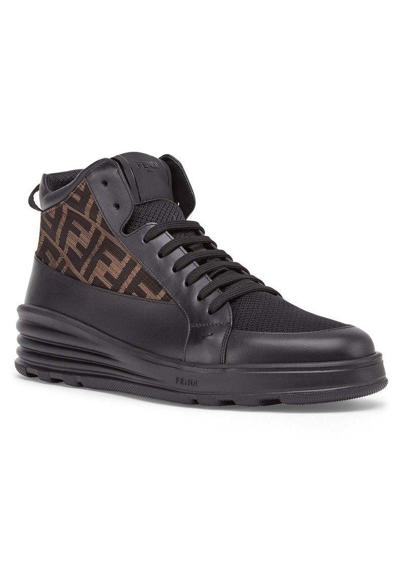 Fendi jacquard FF logo high-top sneakers - SleekGait