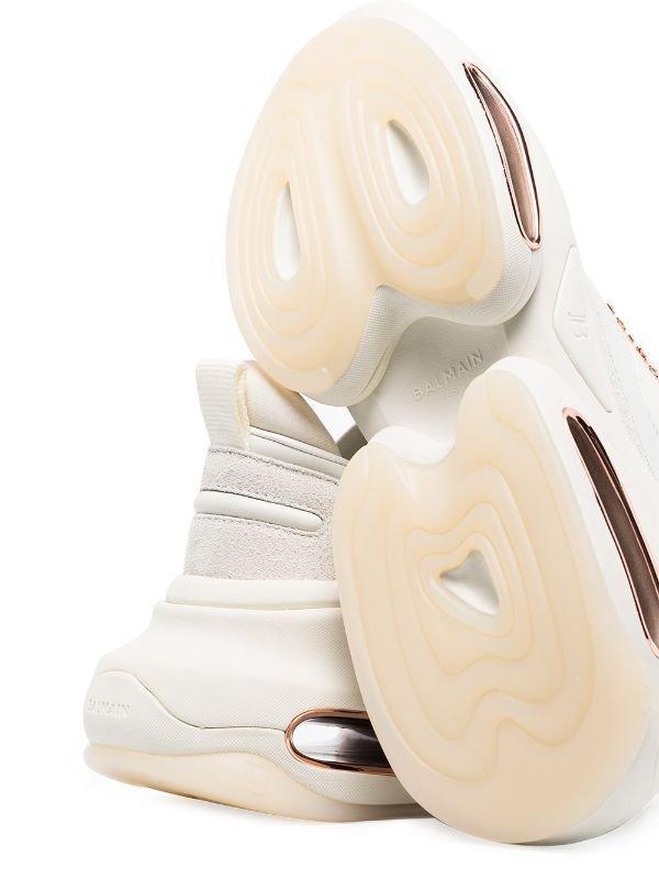 BALMAIN - BBOLD LEATHER SNEAKERS - SleekGait