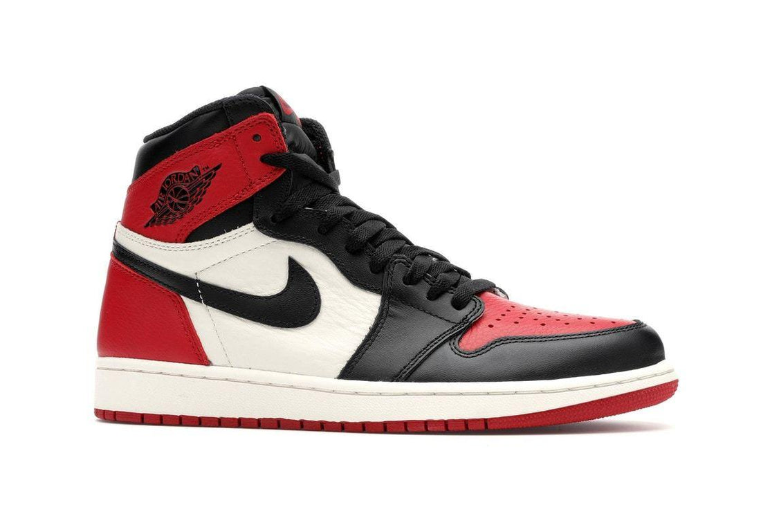 NIKE - AIR JORDAN RETRO 1 HIGH ‘BRED TOE’ RED - SleekGait