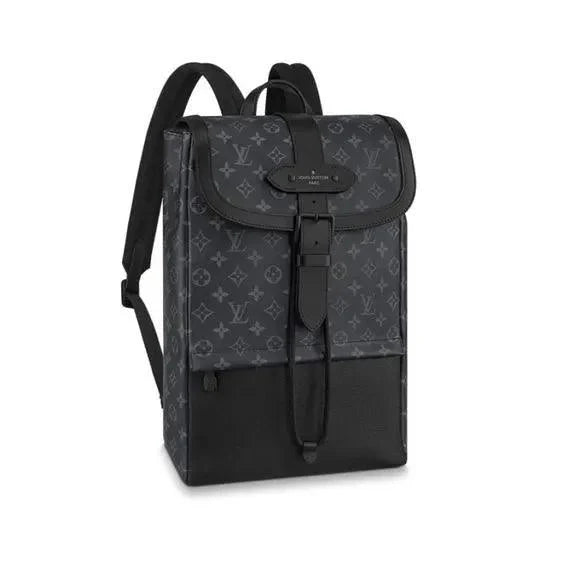 Louis Vuitton Backpack Rucksack Black Monogram Eclipse Canvas Leather