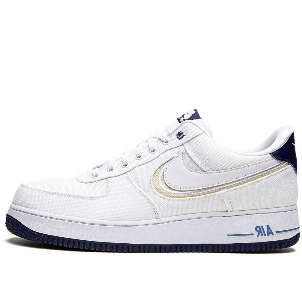 Nike Air Force 1 PRM "White/White Fossil/Blue Void" sneakers - SleekGait