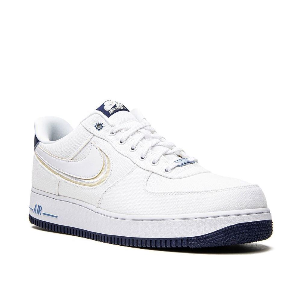 Nike Air Force 1 PRM "White/White Fossil/Blue Void" sneakers - SleekGait