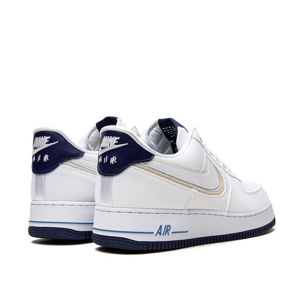 Nike Air Force 1 PRM "White/White Fossil/Blue Void" sneakers - SleekGait