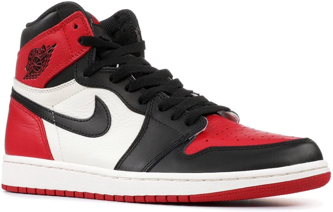 NIKE - AIR JORDAN RETRO 1 HIGH ‘BRED TOE’ RED - SleekGait