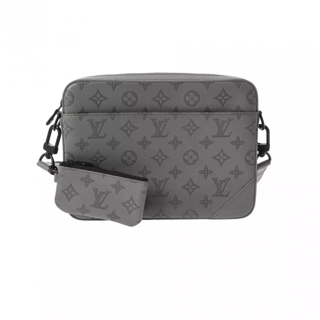 LOUIS VUITTON Monogram shadow Duo messenger Gray For Men - SleekGait