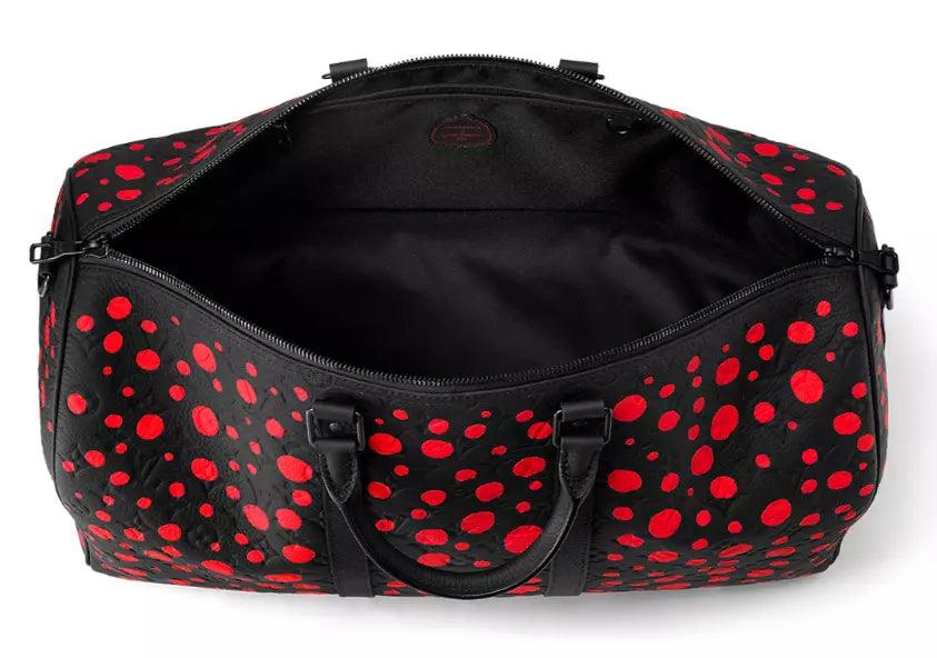 Louis Vuitton X YK Keepall 50 - Kusama Black with Red Spots - SleekGait